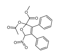 methyl 2-acetoxyl-5-nitro-3,4-diphenyl-2,5-dihydrofuran-2-carboxylate结构式