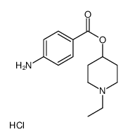 (1-ethyl-4-piperidyl) 4-aminobenzoate hydrochloride structure