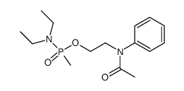 2-(N-phenylacetamido)ethyl N,N-diethyl-P-methylphosphonamidate结构式