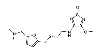 3-{2-[(5-Dimethylaminomethyl-furan-2-yl)methylthio]ethylamino}-4-methoxy-1,2,5-thiadiazole 1-oxide Structure