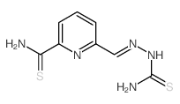 6-[(carbamothioylhydrazinylidene)methyl]pyridine-2-carbothioamide structure