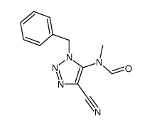 3-benzyl-4-N-methylformamido-1,2,3-triazole-5-carbonitrile Structure