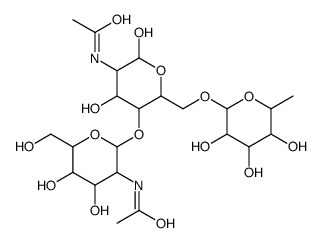 6-O-A-L-FUCOPYRANOSYL-N,N'-*DIACETYLCHIT OBIOSE structure
