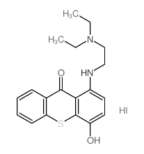 1-(2-diethylaminoethylamino)-4-hydroxy-thioxanthen-9-one结构式