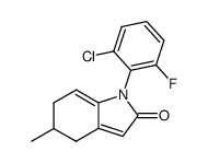 1-(2-chloro-6-fluoro-phenyl)-5-methyl-1,4,5,6-tetrahydro-indol-2-one结构式