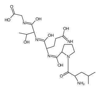 2-[[(2S,3R)-2-[[(2S)-5-amino-2-[[(2S)-1-[(2S)-2-amino-4-methylpentanoyl]pyrrolidine-2-carbonyl]amino]-5-oxopentanoyl]amino]-3-hydroxybutanoyl]amino]acetic acid Structure