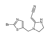 2-[1-[(2-bromo-1,3-thiazol-5-yl)methyl]imidazolidin-2-ylidene]acetonitrile结构式