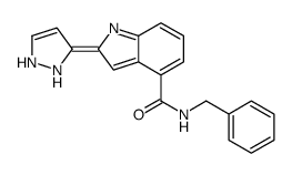 N-benzyl-2-(1,2-dihydropyrazol-3-ylidene)indole-4-carboxamide Structure