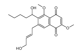 7-((E)-4-Hydroxy-but-2-enyl)-6-(1-hydroxy-pentyl)-2,5-dimethoxy-[1,4]naphthoquinone Structure