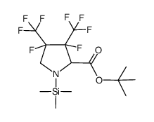 N-Trimethylsilyl-2-(t-butoxycarbonyl)-3,4-bis[trifluoromethyl]-3,4-difluoropyrrolidines结构式