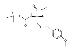 N-tert-butyloxycarbonyl-S-(4-methoxybenzyl)cysteine methyl ester Structure