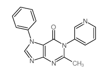 2-methyl-7-phenyl-1-pyridin-3-yl-purin-6-one structure