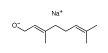 sodium 3,7-dimethylocta-2,6-dien-1-olate Structure