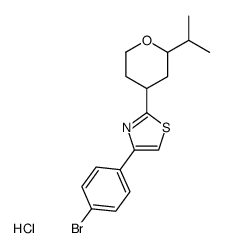 4-(4-Bromo-phenyl)-2-(2-isopropyl-tetrahydro-pyran-4-yl)-thiazole; hydrochloride Structure