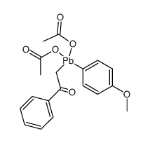 (p-methoxyphenyl)phenacyllead diacetate Structure