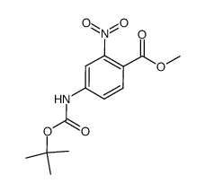 4-tert-butoxycarbonylamino-2-nitro-benzoic acid methyl ester结构式