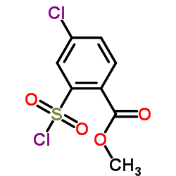 4-氯-2-(氯磺酰基)苯甲酸甲酯结构式