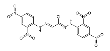 N'-(2,4-dinitro-phenyl)-2-(2,4-dinitro-phenylhydrazono)-acetohydrazonoyl chloride Structure