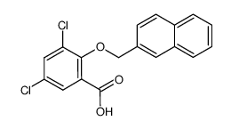 3,5-dichloro-2-[2]naphthylmethoxy-benzoic acid Structure