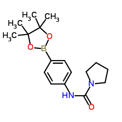 N-(4-(4,4,5,5-TETRAMETHYL-1,3,2-DIOXABOROLAN-2-YL)PHENYL)PYRROLIDINE-1-CARBOXAMIDE Structure