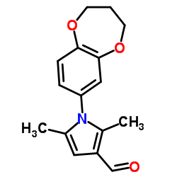 1-(3,4-Dihydro-2H-1,5-benzodioxepin-7-yl)-2,5-dimethyl-1H-pyrrole-3-carbaldehyde structure