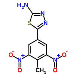 5-(4-Methyl-3,5-dinitrophenyl)-1,3,4-thiadiazol-2-amine结构式
