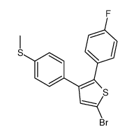 5-bromo-2-(4-fluorophenyl)-3-(4-methylsulfanylphenyl)thiophene结构式
