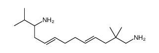 2,2,12-trimethyltrideca-4,8-diene-1,11-diamine结构式