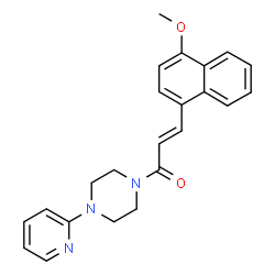 3-(4-METHOXY-1-NAPHTHYL)-1-[4-(2-PYRIDINYL)PIPERAZINO]-2-PROPEN-1-ONE结构式
