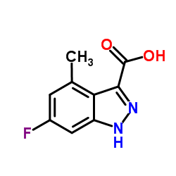 6-Fluoro-4-methyl-1H-indazole-3-carboxylic acid structure