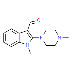 1-METHYL-2-(4-METHYLPIPERAZINO)-1H-INDOLE-3-CARBALDEHYDE structure