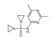 N-[bis(aziridin-1-yl)phosphoryl]-2,6-dimethylpyrimidin-4-amine结构式