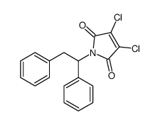 3,4-dichloro-1-(1,2-diphenylethyl)pyrrole-2,5-dione Structure