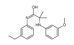 N-(3-ethylphenyl)-2-(3-methoxyanilino)-2-methylpropanamide结构式