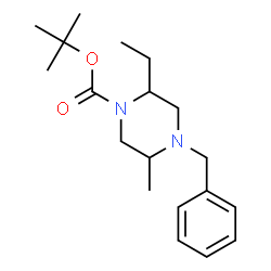 (2S,5R)-tert-butyl 4-benzyl-2-ethyl-5-Methylpiperazine-1-carboxylate Structure