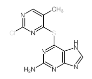 1H-Purin-2-amine, 6-[(2-chloro-5-methyl-4-pyrimidinyl)thio]- Structure