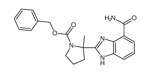 benzyl 2-[4-(aminocarbonyl)-1H-benzimidazol-2-yl]-2-methylpyrrolidine-1-carboxylate结构式