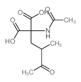 2-acetamido-2-(2-methyl-3-oxo-butyl)propanedioic acid结构式