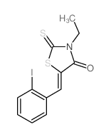 4-Thiazolidinone,3-ethyl-5-[(2-iodophenyl)methylene]-2-thioxo- structure