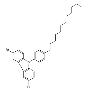 3,6-dibromo-9-(4-dodecylphenyl)carbazole结构式