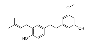 4-(2-(3-Hydroxy-5-methoxyphenyl)ethyl)-2-(3-methyl-2-butenyl)phenol structure