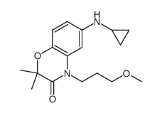 6-Cyclopropylamino-4-(3-methoxy-propyl)-2,2-dimethyl-4H-benzo[1,4]oxazin-3-one结构式