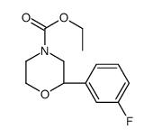 ethyl (2S)-2-(3-fluorophenyl)morpholine-4-carboxylate结构式