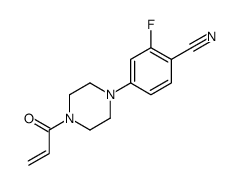2-fluoro-4-(4-prop-2-enoylpiperazin-1-yl)benzonitrile结构式