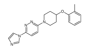 3-imidazol-1-yl-6-[4-(2-methylphenoxy)piperidin-1-yl]pyridazine结构式