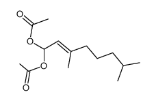 1,1-diacetoxy-3,7-dimethyl-oct-2-ene Structure