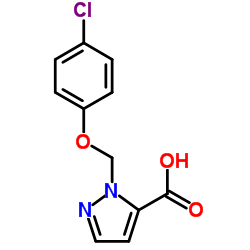 1-[(4-Chlorophenoxy)methyl]-1H-pyrazole-5-carboxylic acid结构式