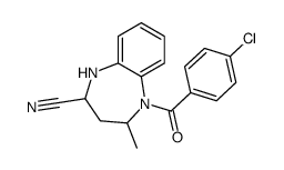 5-(4-chlorobenzoyl)-4-methyl-1,2,3,4-tetrahydro-1,5-benzodiazepine-2-carbonitrile Structure