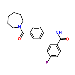 N-[4-(1-Azepanylcarbonyl)phenyl]-4-fluorobenzamide Structure
