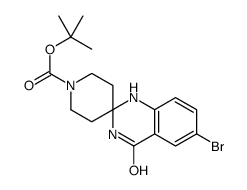 tert-butyl 6-bromo-4-oxospiro[1,3-dihydroquinazoline-2,4'-piperidine]-1'-carboxylate结构式